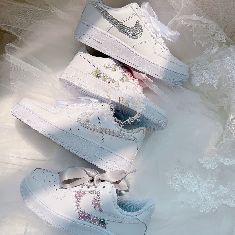 Wedding sneakers wedding air force 1/custom name and date - Picture 4 of 11